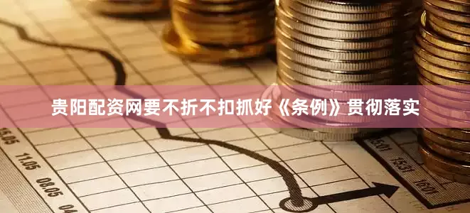 贵阳配资网要不折不扣抓好《条例》贯彻落实